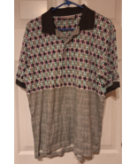 Vintage Slazenger Mens M Golf Polo Shirt Geometric Check 100% Cotton Hon... - $16.49