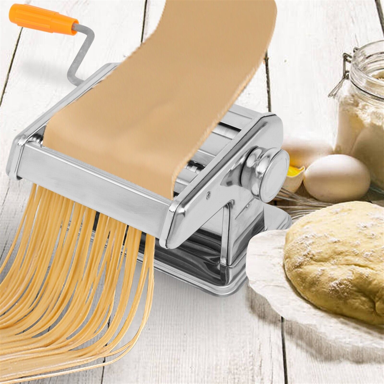 Primary image for Fresh Pasta Maker Stainless Steel Noodle Making Machine Dual-blade Hand-cranking