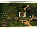 The Municipal Airport Wichita Postcard Wichita Kansas 1944 - $11.88