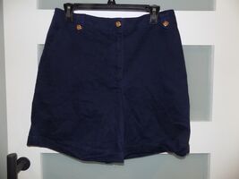 Lauren Ralph Lauren Navy Blue Gold Buttons Cuffed Casual Shorts Size 10 ... - $19.80