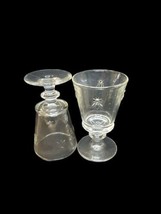 LA ROCHERE Bee Embossed Footed Wine Water Goblets France SET OF 2 - $22.16