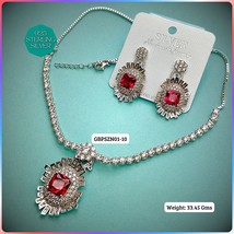 925 Silver Necklace &amp; Earrings - Swiss Zircons Ultra Lux - Exclusive Set - $165.95 CAD+