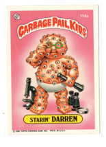 1986 Topps Garbage Pail Kids Starin&#39; Darren #114a Series 3 Sticker Card GPK EX - £1.95 GBP