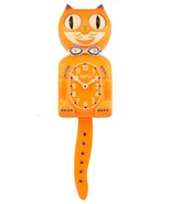 Festive Orange Kit-Cat Klock Hand Crafted Swarovski Bow Crystals Jeweled... - $200.66 CAD