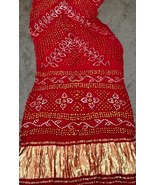 Handmade Handicraft Gaji Silk Bandhani Saree,Handcrafted Traditional Ban... - $300.00