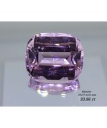 33.86 ct Natural Kunzite deep purple color cushion IF gemstone - £415.33 GBP