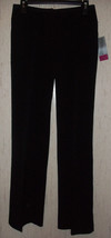 Nwt Womens Apt. 9 Curvy Fit Straight Leg Black Dress Pants Size 2 Tall - £22.38 GBP