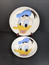 Vintage Walt Disney Donald Duck Ceramic Plate and Bowl Hand Painted - $23.36