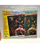 Lot of 2 Multicolor Scratch-Art Paper 8.5&quot; x 11&quot;12 Sheets 1996 - $231.02 MXN