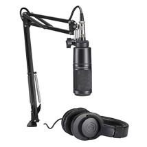 Audio-Technica AT2020 Studio Microphone Pack with ATH-M20x, Boom XLR Cable - £187.84 GBP