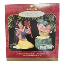 1997 Hallmark Keepsake Ornament Anniversary Edition Snow White and Dopey Set - £7.98 GBP