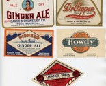 5 Soda Labels Blackhawk Dr Pepper Howdy Pioneer Western  - $11.88