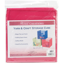 Innovative Home Creations Yarn  and Craft Storage Cube Fuchsia 12&quot;X12&quot;X12&quot; - $17.50