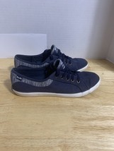 Keds Shoes Womens Size 7.5 Blue Casual Canvas Lace Up Athletic Sneakers - $16.65