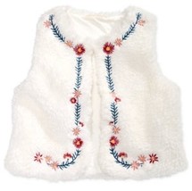First Impressions  Girls Embroidered Faux Fur Vest, Size 3 - $12.92