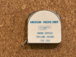 Vintage Lufkin Tape Measure Promo American Pacific Marine Supplies Portl... - $12.20