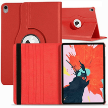 Leather Flip Rotating Portfolio Stand Case RED for iPad Pro 12.9&quot; 2018 - £8.15 GBP
