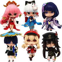 Genshiin Impacct Anime Figure Action Figure PVC Adult Collectible Model 6pcs #A - £31.13 GBP