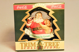 Enesco: Santa in Ring - Coca-Cola - Trim A Tree - Christmas is Love - Ornament - £16.55 GBP