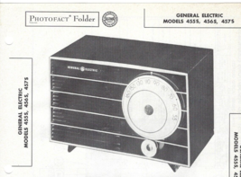 1956 GE GENERAL ELECTRIC 455S Tube AM RADIO Receiver Photofact MANUAL 45... - $9.89