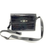 Giani Bernini Black Faux Alligator Leather  Crossbody Purse Size Medium - $23.74