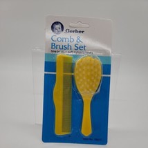 NOS Vintage Gerber Care Baby Brush &amp; Fine Tooth Comb Soft Nylon Bristles... - $9.49