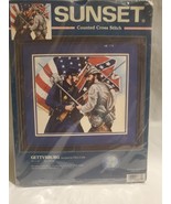 SUNSET NIP GETTYSBURG COUNTED CROSS STITCH KIT #13671 SEALED - Sealed 1999 - $726.15 MXN
