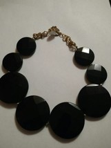 17&quot; Unique Black Round Bead Pendant Choker ^ - $566.88 MXN