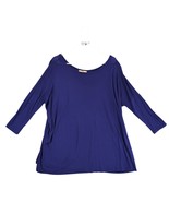 Piko Clothing Women&#39;s L Soft 95% Bamboo Purple 3/4 Sleeve Top Scoop Neck... - $27.16 CAD