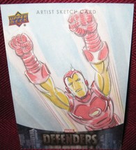2018 Upper Deck Defenders Iron Man Sketch Card By Mitch Ballard 1/1 - £119.47 GBP