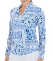 Nwt Ladies G Lifestyle Jakarta Blue Long Sleeve Mock Golf Shirt S M L Xl Xxl - £51.88 GBP