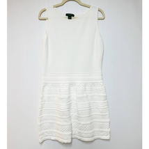 Lauren Ralph Lauren Womens Patterned Knit Dress Ivory Large - $34.65