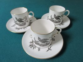 Compatible with Royal Worcester Compatible with England Three Coffee Cups Paradi - £95.82 GBP