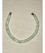 Estate Light Green Dyed Shell Disk Hippie Retro Bracelet - 6.75 inches i... - £8.16 GBP