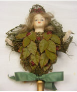 Vintage 1985 Porcelain Angel Ornament on Wooden Dowel Kurt Adler Taiwan 5-d - €25,32 EUR
