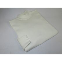 Men's Sweater Knit By BRANGO Turkey Mock Neck Cotton Blend 21050 White image 4