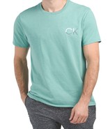 Calvin Klein Slub Jersey Logo Sleepwear Tee Beryl Green Size Medium - $16.99