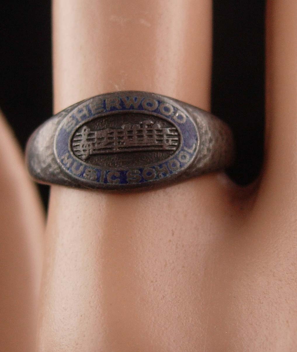 Primary image for 1910 Antique ring - sterling Sherwood Music School - Columbia College Chicago - 