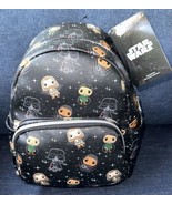 Funko Pop Star Wars Character Figures Print Black Mini Backpack Disney N... - £35.43 GBP