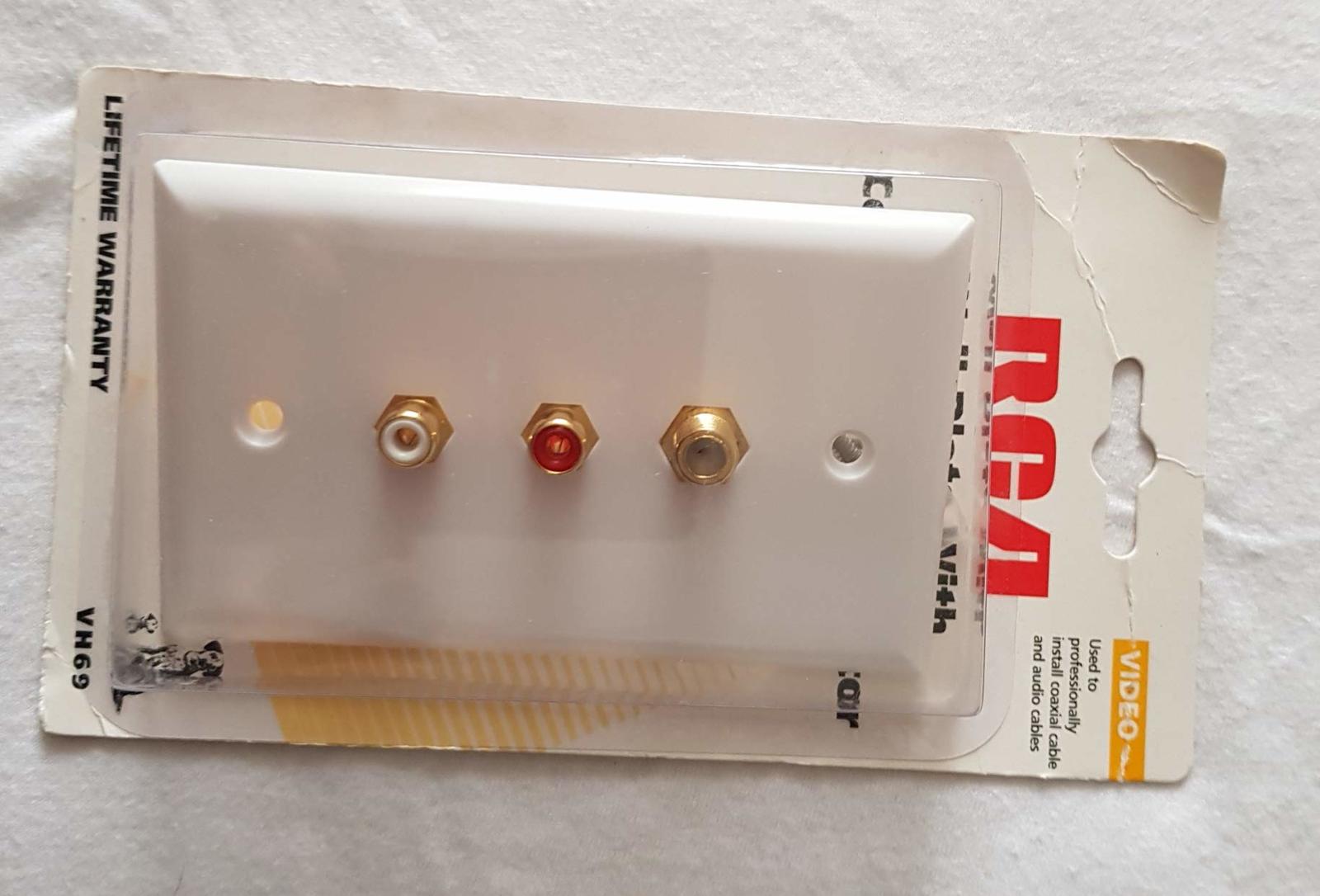 RCA Wall Plate with F Connector & 2 RCA Jacks - $9.96