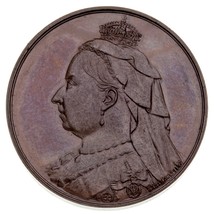 1897 Grande-Bretagne Bronze Médaillon 60th Anniversaire Reine Victoria&#39;s... - $83.93