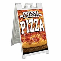 Fresh Pizza Signicade 24x36 A Frame Plastic Sidewalk Sign Carnival Fair Food - £34.13 GBP+