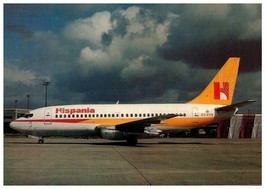 Hispania Boeing 737 Airplane Postcard - £5.38 GBP