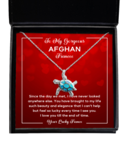 Afghan Fiancee Necklace Gifts - Turtle Pendant Jewelry Valentines Day Present  - £39.27 GBP