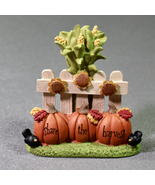 Blossom Bucket Share The Harvest Pumpkins Corn Fall Thanksgiving Figurine - £18.63 GBP