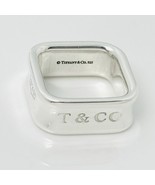 Size 7.5 Tiffany &amp; Co 1837 Square Ring Concave Mens Unisex Sterling Silver - $379.00