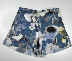 samantha chang NWT morning glory blue floral silky pajama shorts Q6 - £34.33 GBP