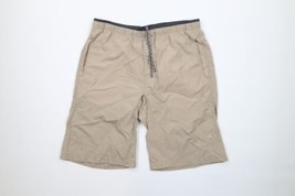 Vintage The North Face Mens Large Spell Out Baggy Fit Baggies Shorts Nylon Beige - £39.52 GBP