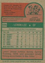 1975 Topps Mini Leron Lee 506 Indians EX - £0.79 GBP