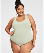 MSRP $49 Nina Parker Women Trendy Plus Size Sleeveless Ribbed Bodysuit S... - $20.13 CAD